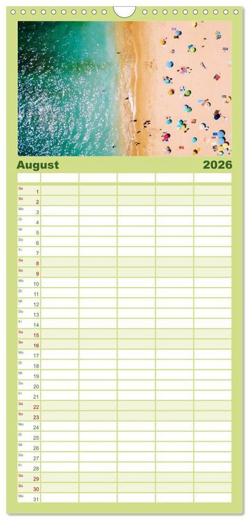 Produktbild: Familienplaner 2026 - Portugal Luftaufnahmen mit 5 Spalten (Wandkalender, 21 x 45 cm) CALVENDO