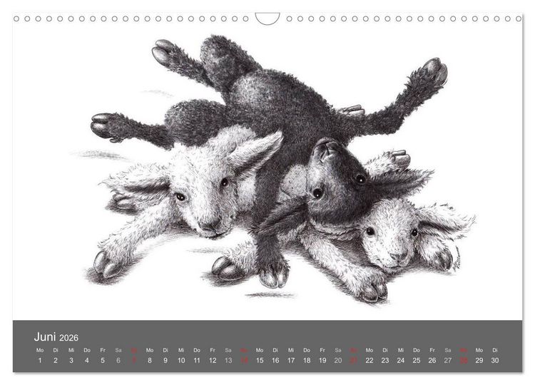 Produktbild: TIERONISCH (Wandkalender 2026 DIN A3 quer), CALVENDO Monatskalender