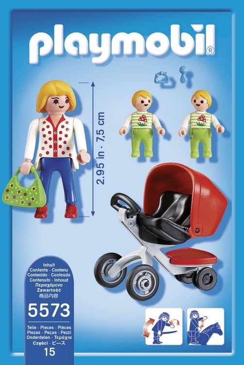 Produktbild: PLAYMOBIL&reg; 5573 - Zwillingskinderwagen