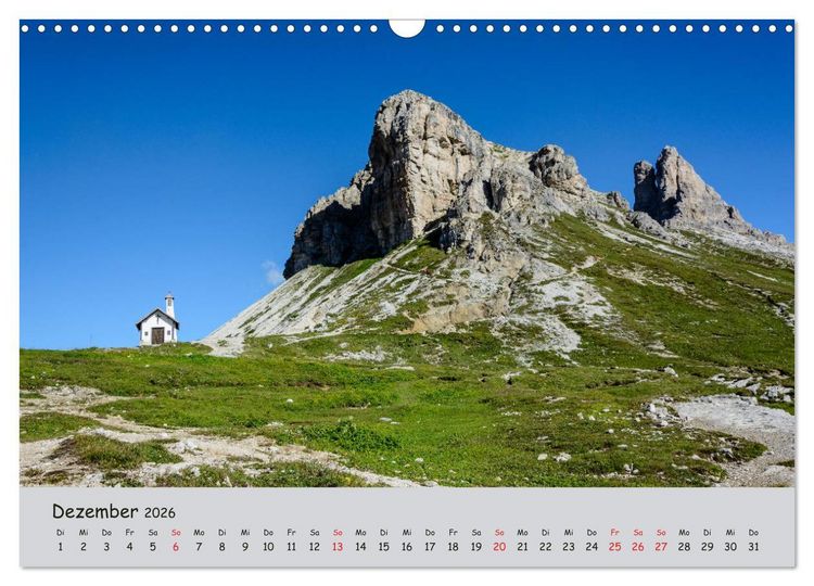 Produktbild: Wandern in den Dolomiten (Wandkalender 2026 DIN A3 quer), CALVENDO Monatskalender