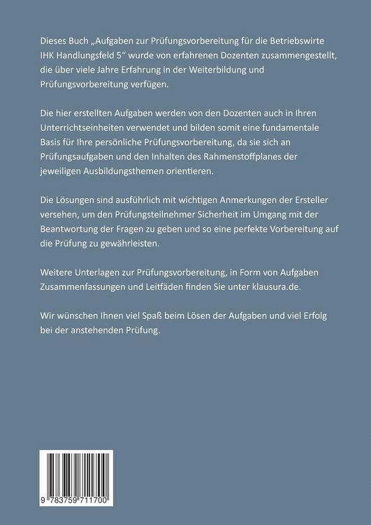 Produktbild: Aufgaben zur Pr&uuml;fungsvorbereitung gepr&uuml;fte Betriebswirte IHK