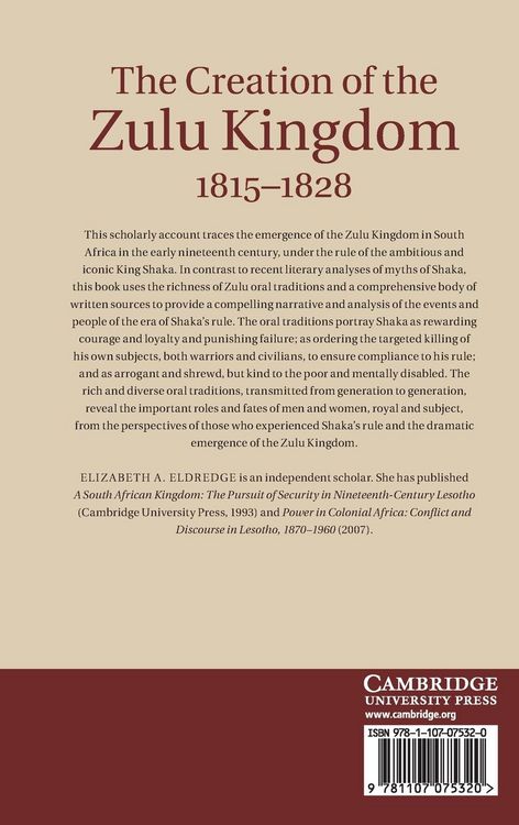 Produktbild: The Creation of the Zulu Kingdom, 1815-1828