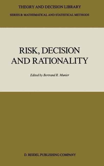 Produktbild: Risk, Decision and Rationality