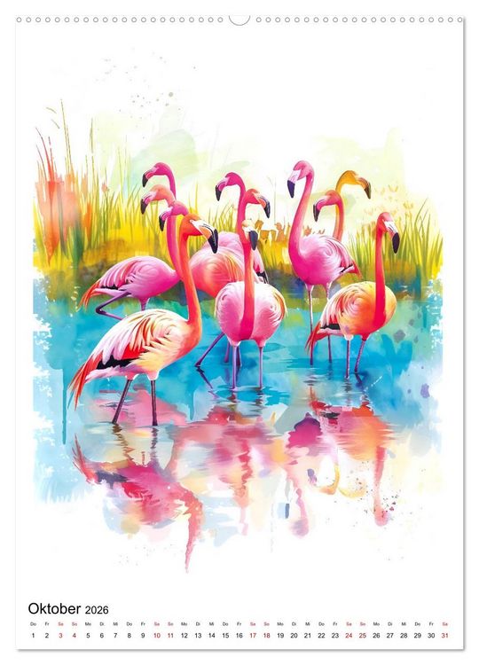 Produktbild: Afrikas Tiere - Illustriert in Wasserfarben (hochwertiger Premium Wandkalender 2026 DIN A2 hoch), Kunstdruck in Hochglanz