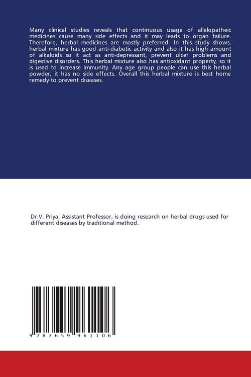 Produktbild: Traditional System Of Herbal Drugs Used For Various Aliments