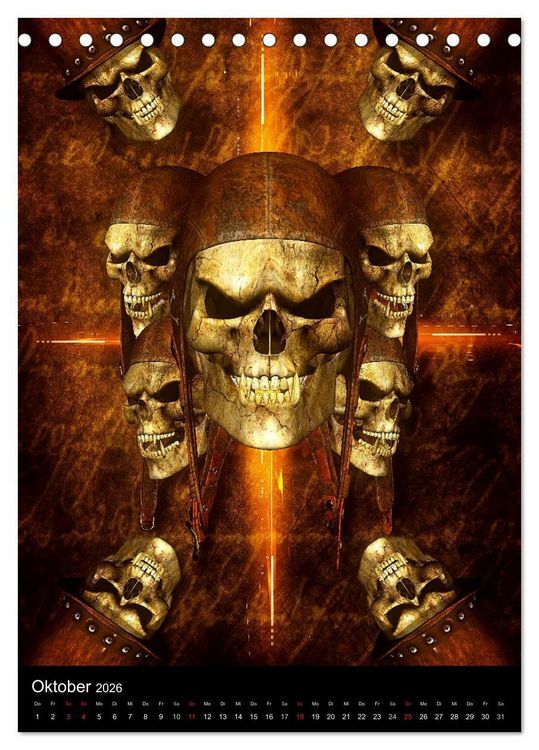 Produktbild: S.O.D. - Skulls Of Death Vol. I - Totenkopf Artworks (Tischkalender 2026 DIN A5 hoch), CALVENDO Monatskalender