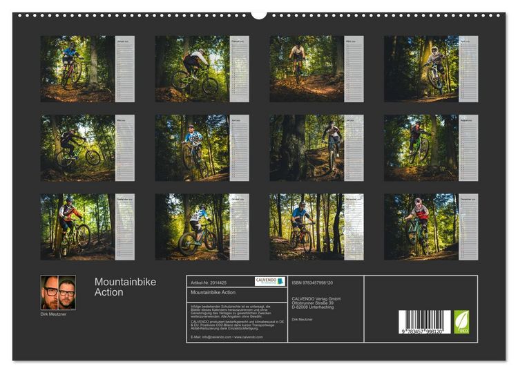 Produktbild: Mountainbike Action (hochwertiger Premium Wandkalender 2026 DIN A2 quer), Kunstdruck in Hochglanz