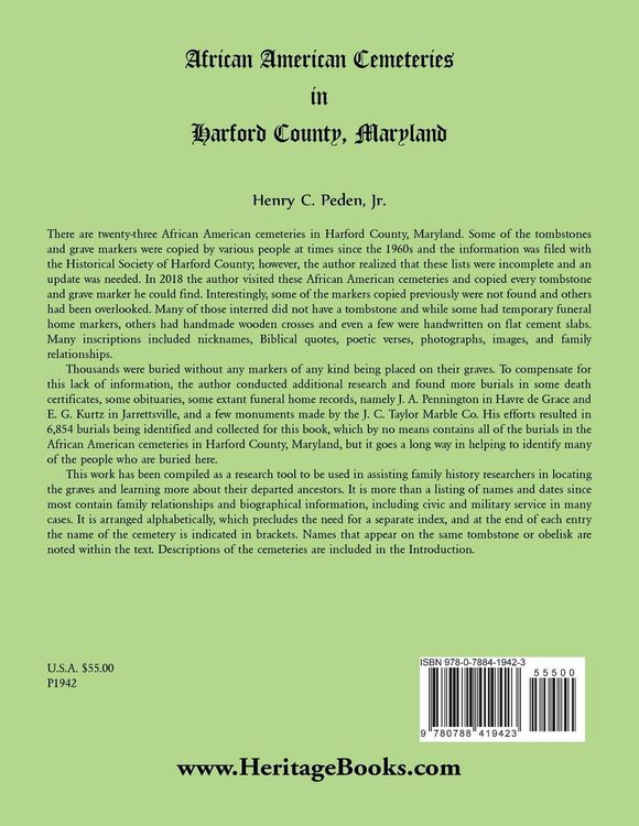 Produktbild: African American Cemeteries in Harford County, Maryland