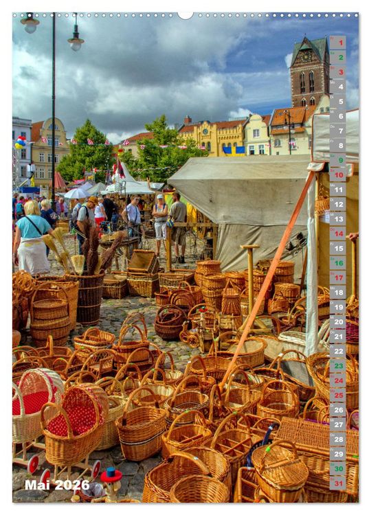 Produktbild: Wismar Stadtansichten (hochwertiger Premium Wandkalender 2026 DIN A2 hoch), Kunstdruck in Hochglanz