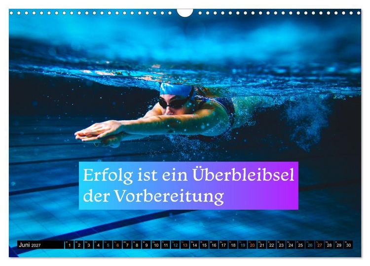 Produktbild: St&auml;rker als gestern &ndash; Sportliche Motivation in Bildern und Spr&uuml;chen (Wandkalender 2027 DIN A3 quer), CALVENDO Monatskalender