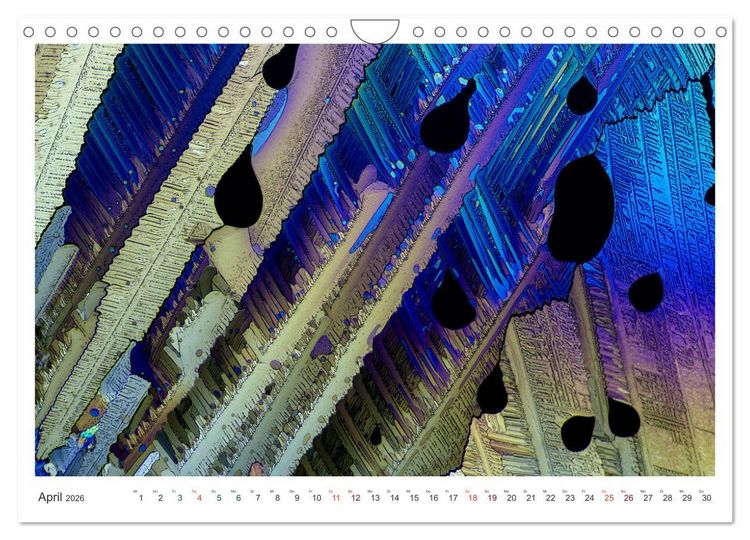 Produktbild: Fantastische Welten Mikrokristalle (Wandkalender 2026 DIN A4 quer), CALVENDO Monatskalender