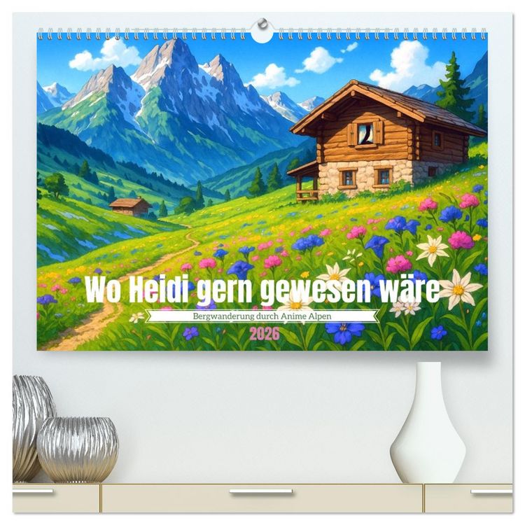 Produktbild: Wo Heidi gern gewesen w&auml;re (hochwertiger Premium Wandkalender 2026 DIN A2 quer), Kunstdruck in Hochglanz