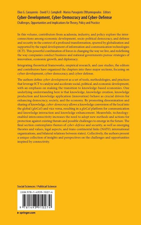 Produktbild: Cyber-Development, Cyber-Democracy and Cyber-Defense