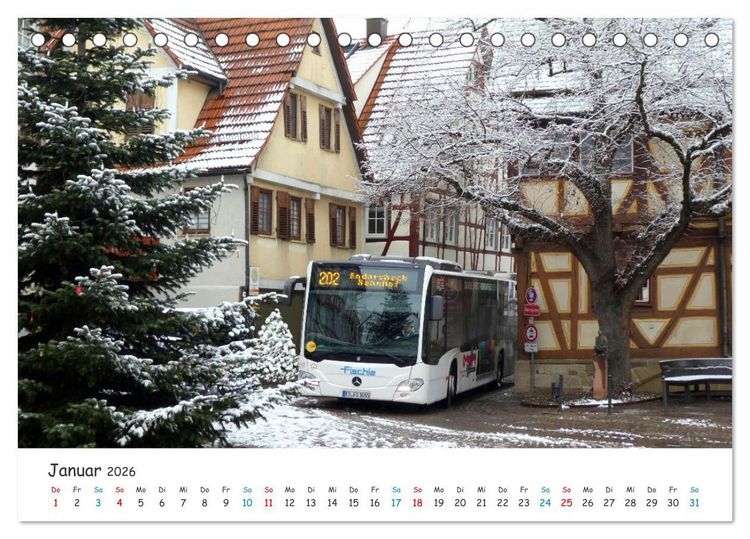 Produktbild: Omnibusse von heute und fr&uuml;her (Tischkalender 2026 DIN A5 quer), CALVENDO Monatskalender