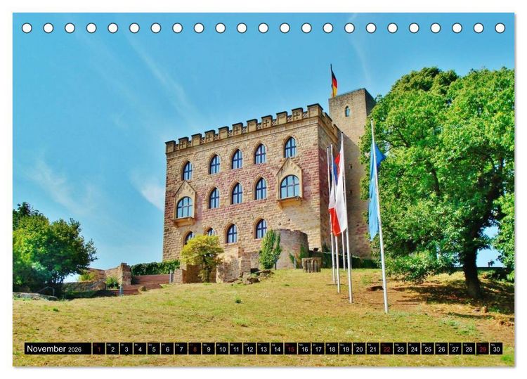 Produktbild: Burgen- und Schl&ouml;sserreise durch Deutschland (Tischkalender 2026 DIN A5 quer), CALVENDO Monatskalender