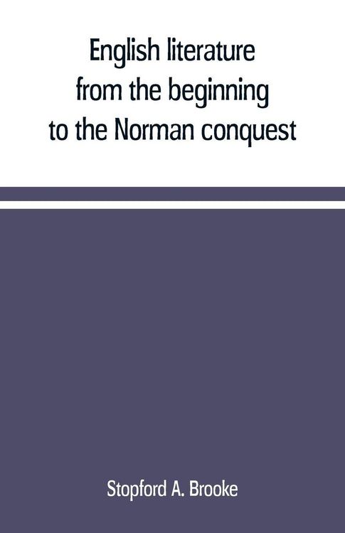 Produktbild: English literature, from the beginning to the Norman conquest