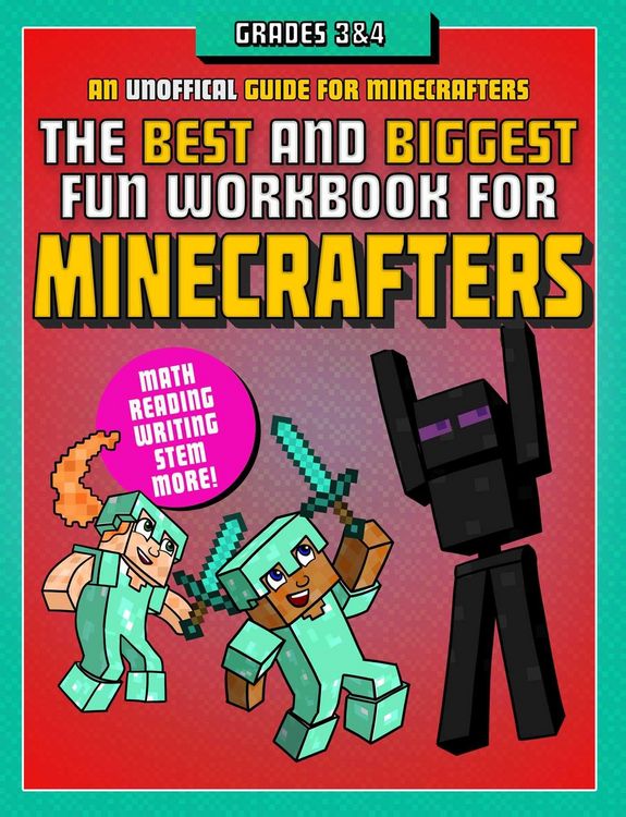 Produktbild: The Best and Biggest Fun Workbook for Minecrafters Grades 3 & 4