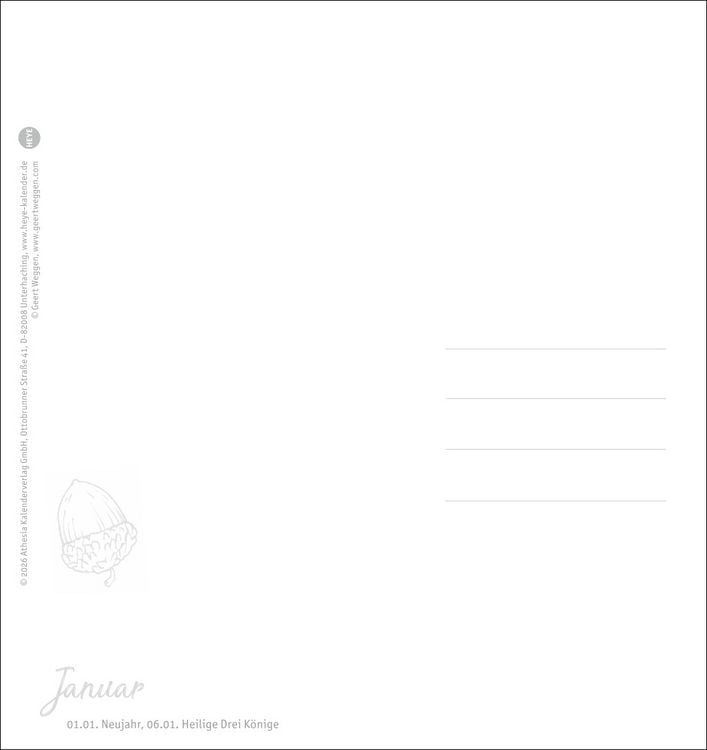 Produktbild: Eichh&ouml;rnchen Postkartenkalender 2027