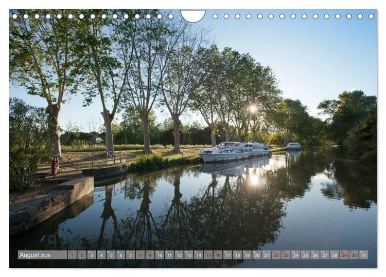 Produktbild: Hausbooturlaub Frankreich - Canal du Midi (Wandkalender 2026 DIN A4 quer), CALVENDO Monatskalender
