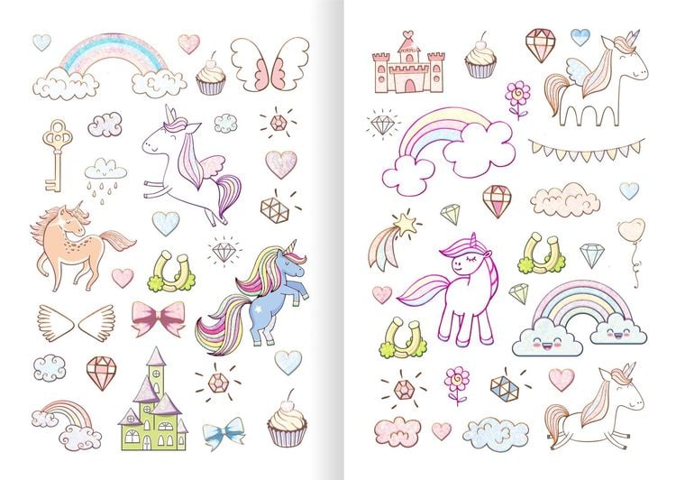 Produktbild: Glitzerspaß – Einhorn-Sticker