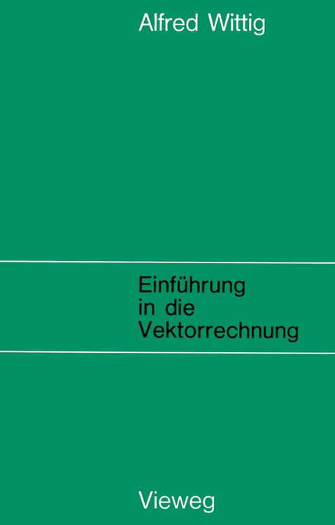 Produktbild: Einf&uuml;hrung in die Vektorrechnung