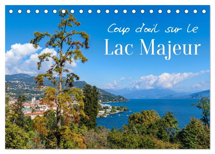 Produktbild: Coup d'&oelig;il sur le Lac Majeur (Calendrier de bureau 2026 DIN A5 vertical), CALVENDO calendrier mensuel