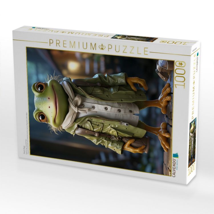 Produktbild: CALVENDO Puzzle Frosch Hugo | 1000 Teile Lege-Gr&ouml;&szlig;e 64x48cm Foto-Puzzle f&uuml;r gl&uuml;ckliche Stunden