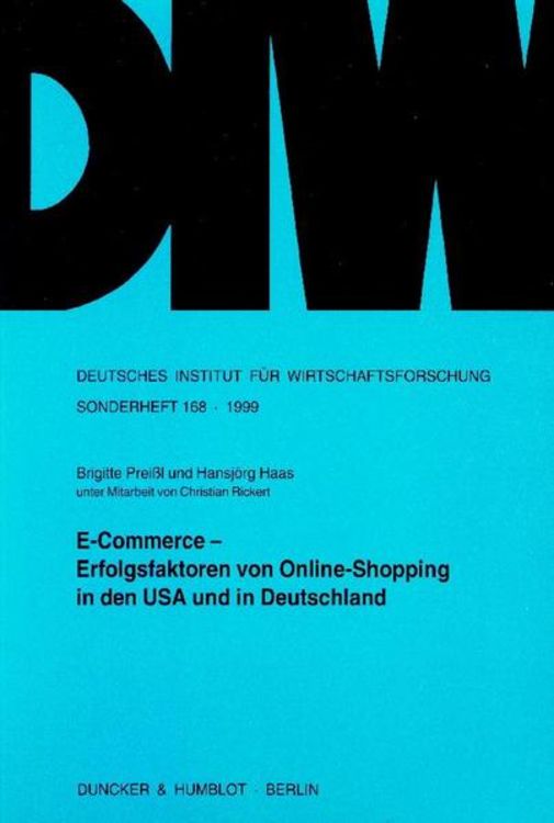 Produktbild: E-Commerce - Erfolgsfaktoren von Online-Shopping in den USA und in Deutschland.