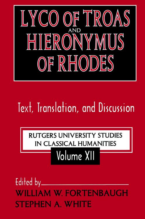 Produktbild: Lyco of Troas and Hieronymus of Rhodes