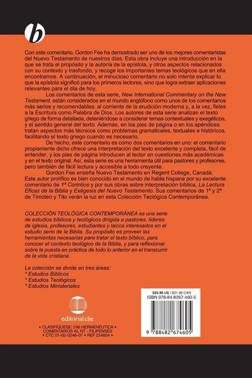 Produktbild: El Comentario de la Ep&iquest;&iquest;stola a Los Filipenses