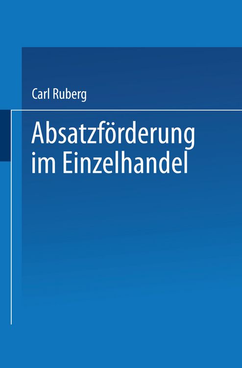 Produktbild: Absatzf&ouml;rderung im Einzelhandel