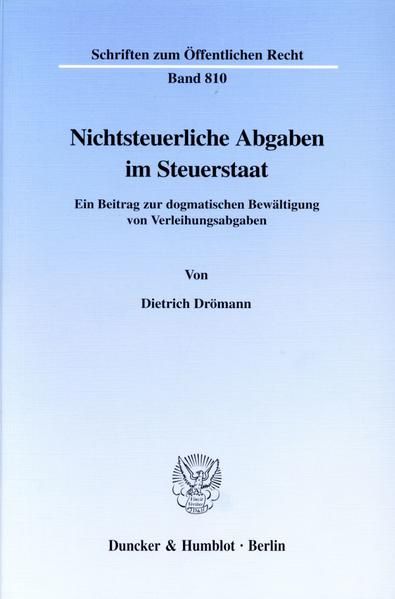 Produktbild: Nichtsteuerliche Abgaben im Steuerstaat.