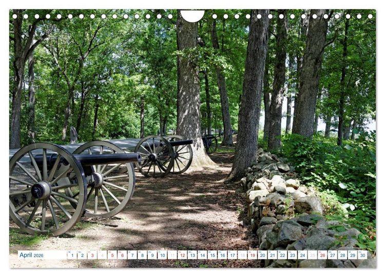 Produktbild: Gettysburg Military Park (Wandkalender 2026 DIN A4 quer), CALVENDO Monatskalender