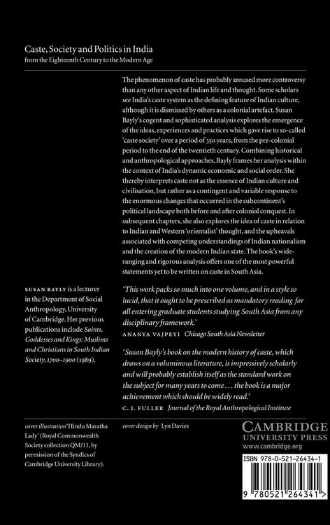 Produktbild: Caste, Society and Politics in India from the Eighteenth Century to the Modern Age