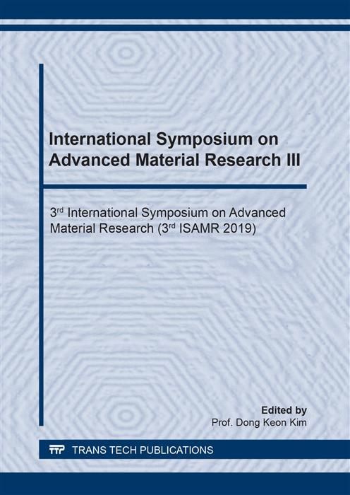 Produktbild: International Symposium on Advanced Material Research III