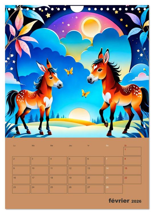Produktbild: Les fables illustr&eacute;es (Calendrier mural 2026 DIN A4 horizontal), CALVENDO calendrier mensuel