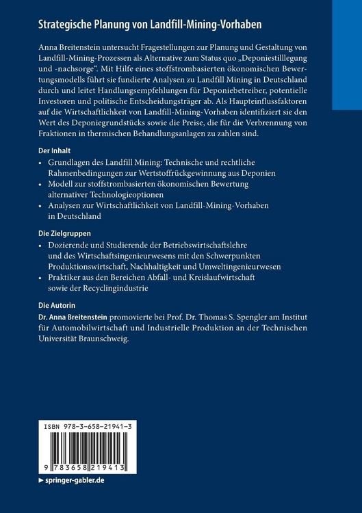 Produktbild: Strategische Planung von Landfill-Mining-Vorhaben