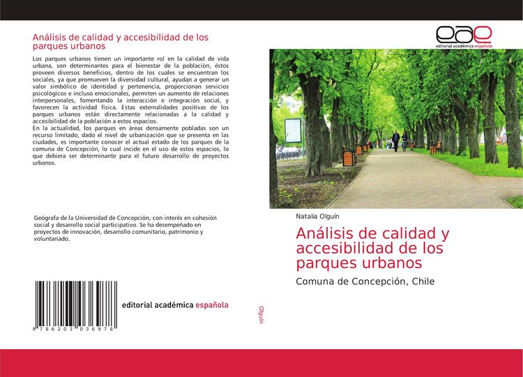 Produktbild: An&aacute;lisis de calidad y accesibilidad de los parques urbanos