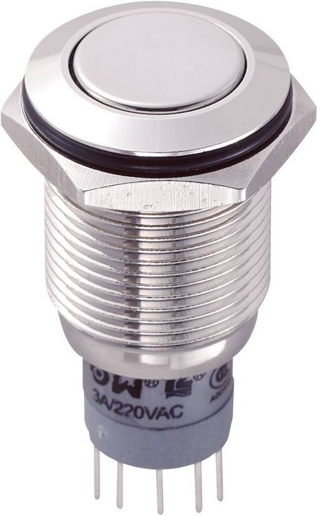 Produktbild: TRU COMPONENTS 701931 LAS2GQF-22/N/P Vandalismusgesch&uuml;tzter Drucktaster 250 V/AC 3 A 2 x Ein/(Ein) tastend 1 St.