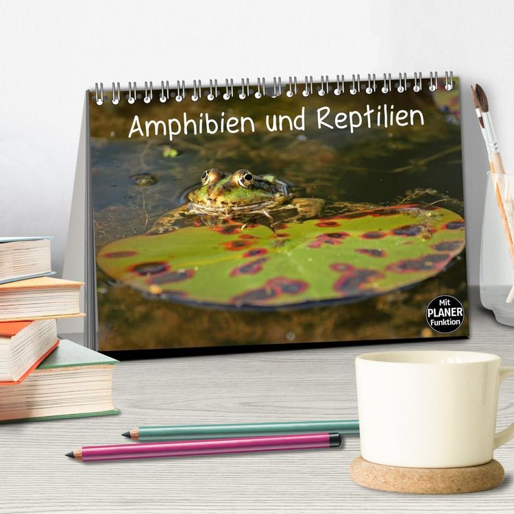 Produktbild: Amphibien und Reptilien (Tischkalender 2026 DIN A5 quer), CALVENDO Monatskalender