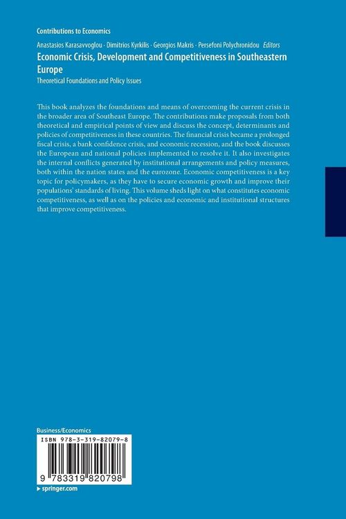 Produktbild: Economic Crisis, Development and Competitiveness in Southeastern Europe