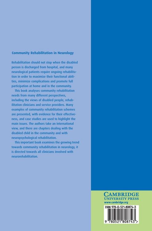 Produktbild: Community Rehabilitation in Neurology