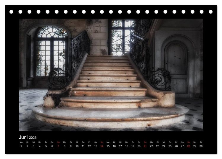 Produktbild: Lost Places - vergessene orte vergessener glanz (Tischkalender 2026 DIN A5 quer), CALVENDO Monatskalender