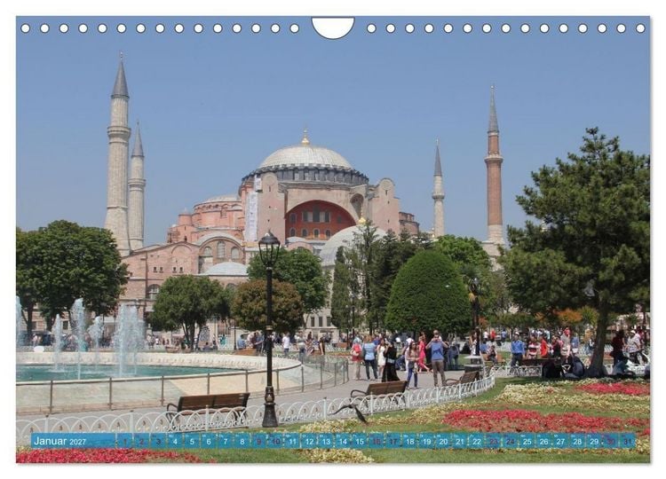 Produktbild: Moscheen in Istanbul. Rund um die Hagia Sophia (Wandkalender 2027 DIN A4 quer), CALVENDO Monatskalender
