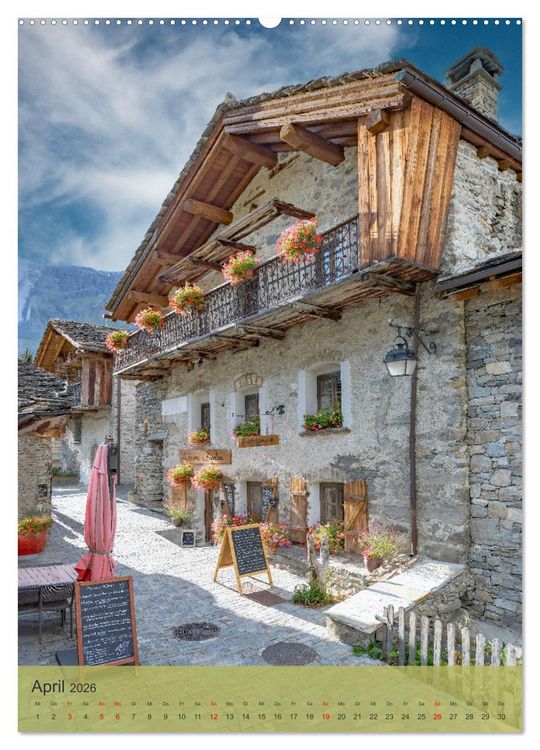 Produktbild: Sch&ouml;ne D&ouml;rfer in der Region Rh&ocirc;ne-Alpes (Wandkalender 2026 DIN A2 hoch), CALVENDO Monatskalender