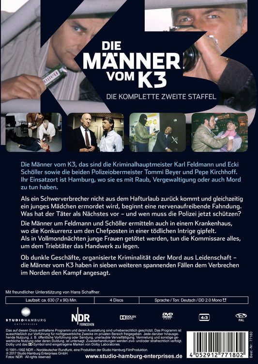 Produktbild: Die M&auml;nner vom K3 - Die komplette zweite Staffel [4 DVDs]