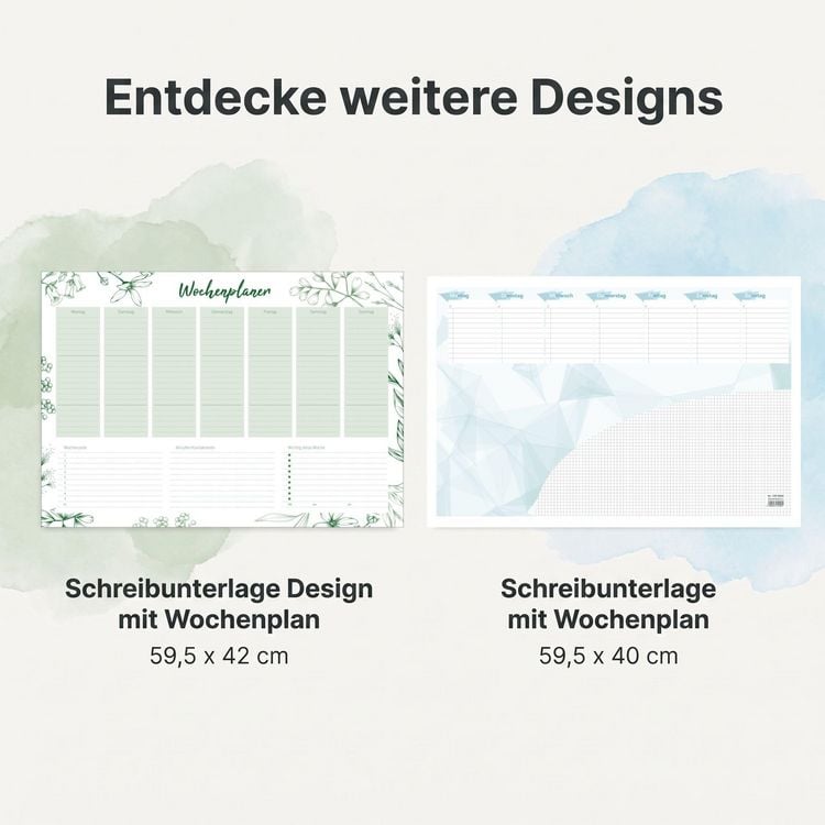 Produktbild: Schreibunterlage Design mit Wochenplan