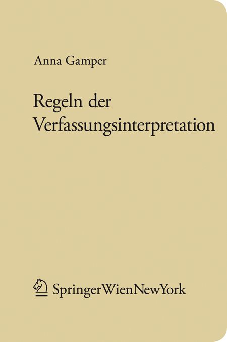 Produktbild: Regeln der Verfassungsinterpretation