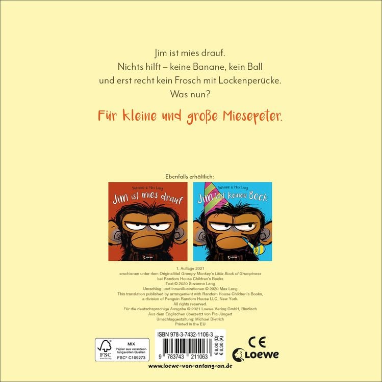 Produktbild: Jims kleines Buch der miesen Laune