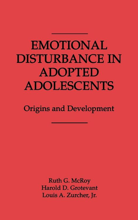 Produktbild: Emotional Disturbance in Adopted Adolescents